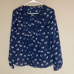 New navy with birds